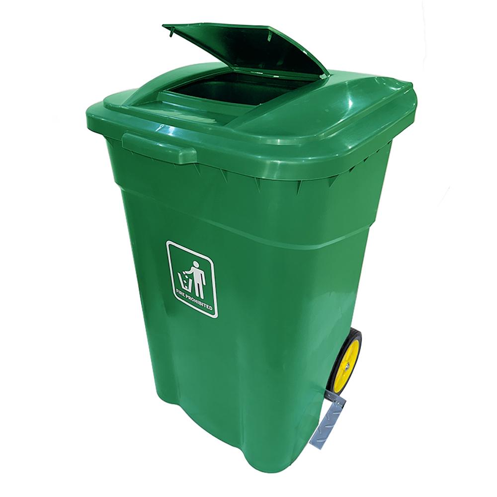 AKC Plastic Trash Bin | 120LTR | GREEN