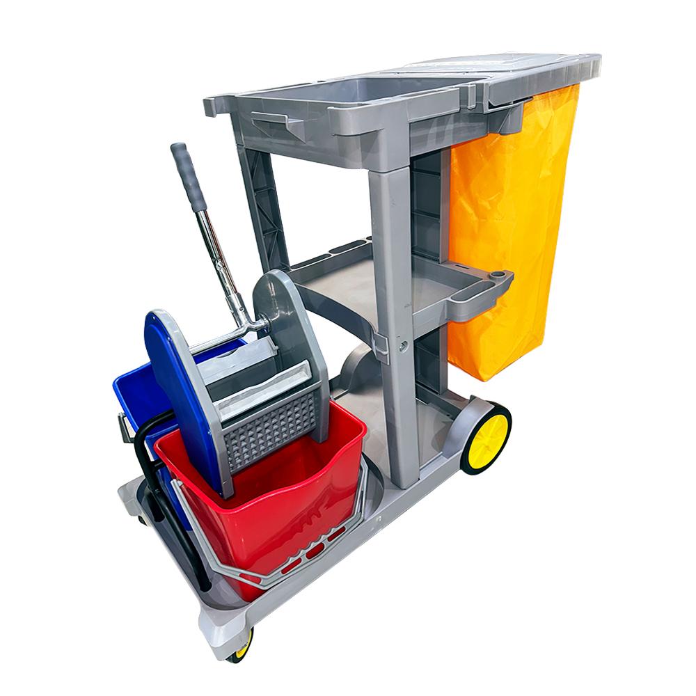 AKC Janitor Trolley With Mop Wringer Grey color