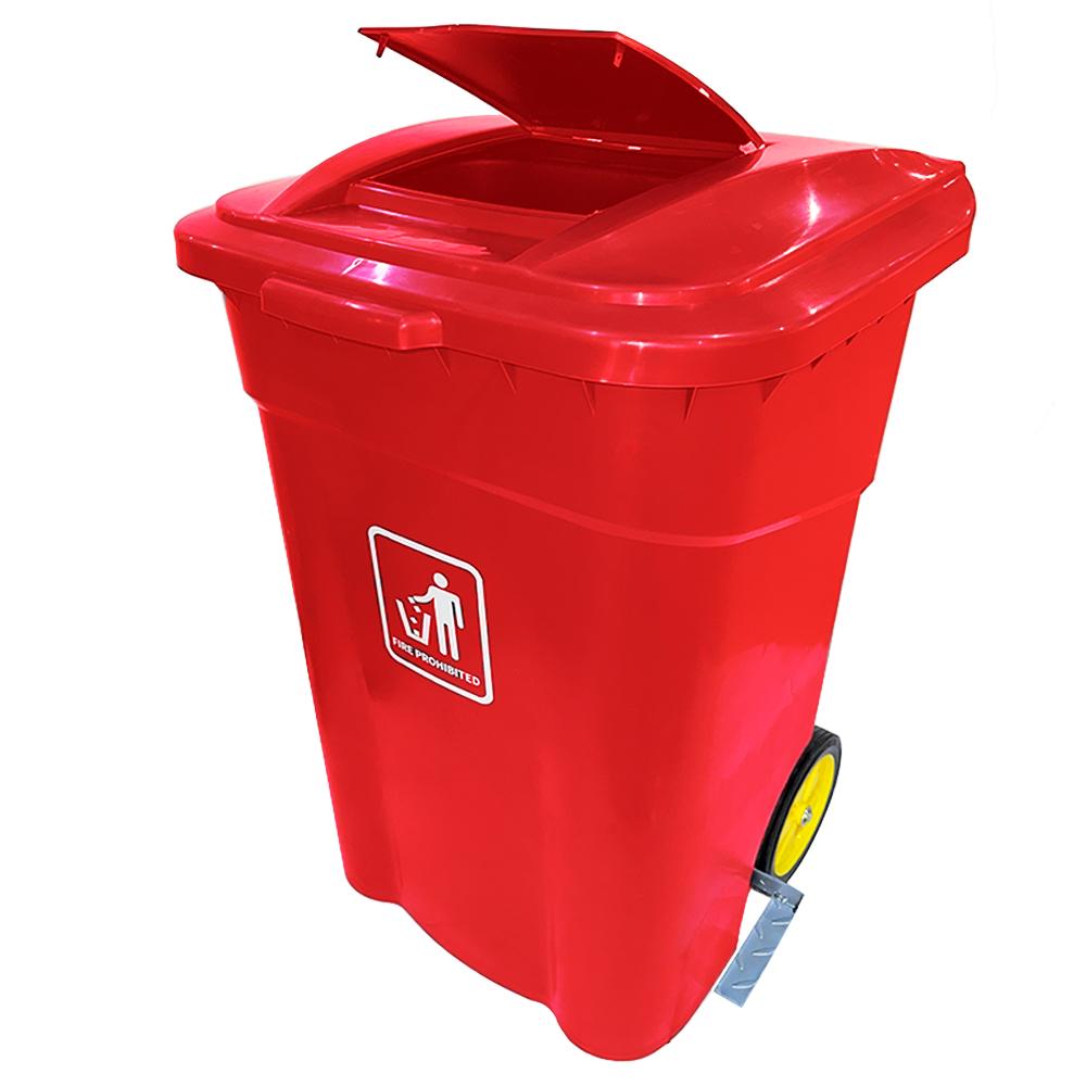 AKC Plastic Trash Bin | 240LTR | RED