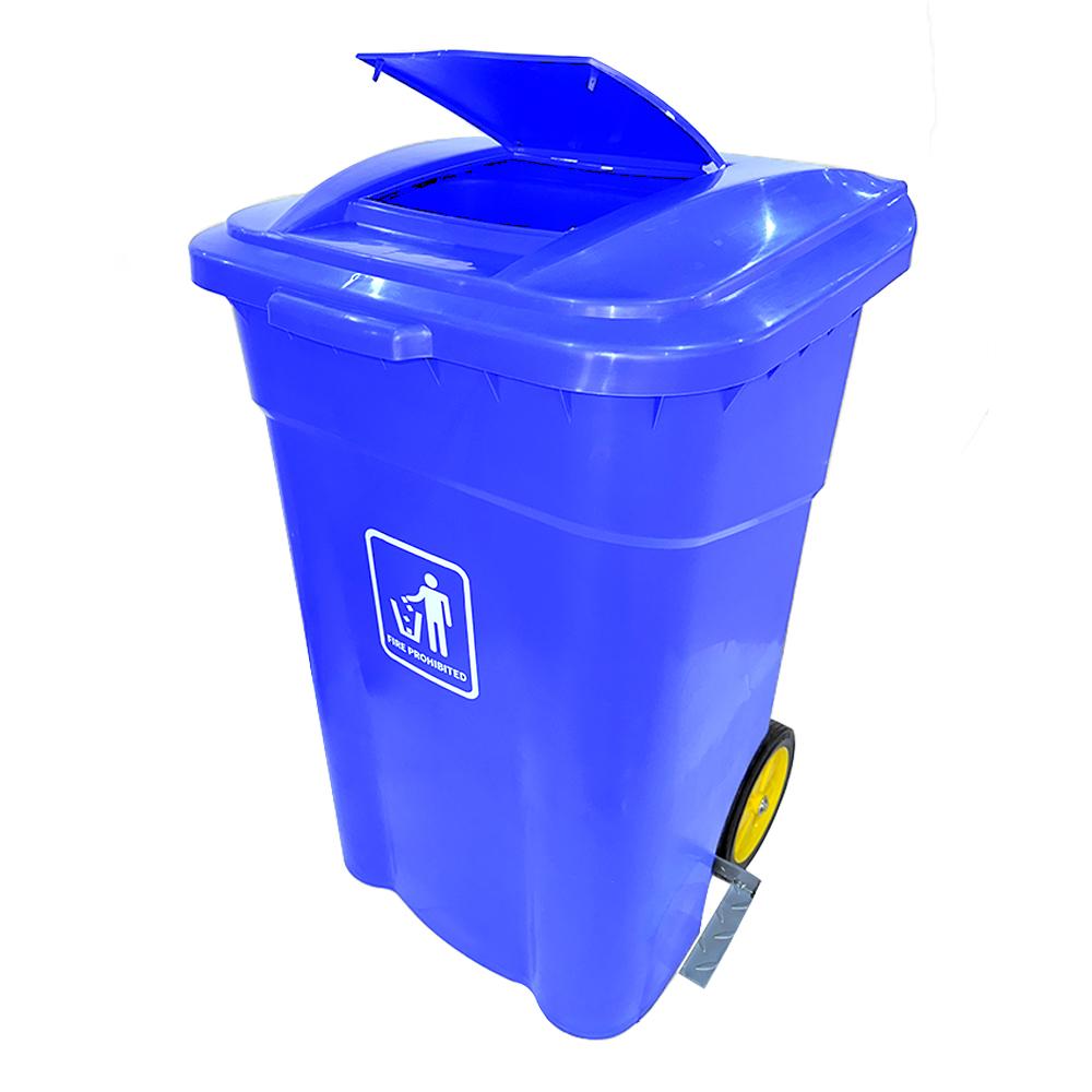 AKC Plastic Trash Bin 120LTR BLUE