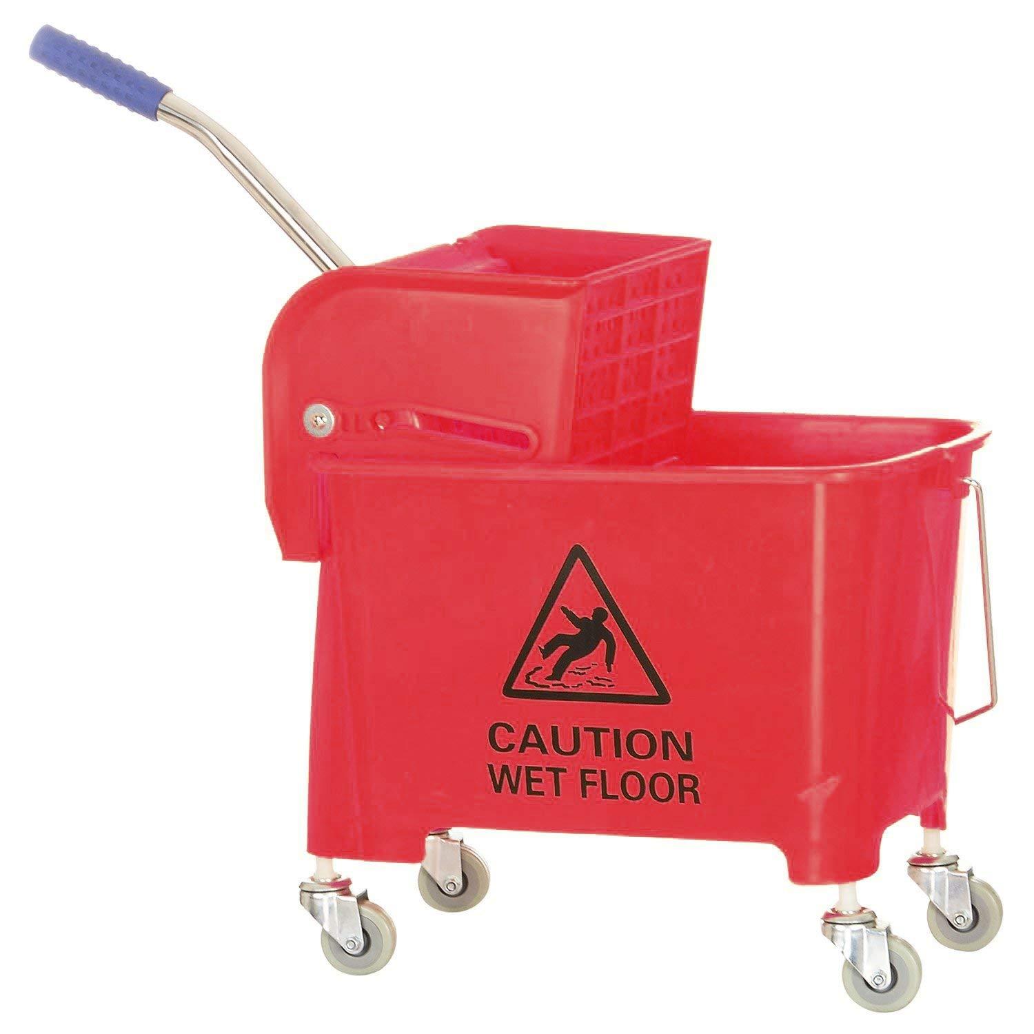 Mini Mop Bucket with Wringer | 20LTR | RED