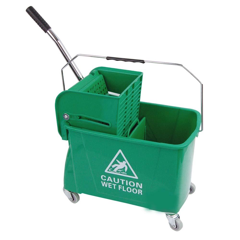 Mini Mop Bucket with Wringer | 20LTR | GREEN