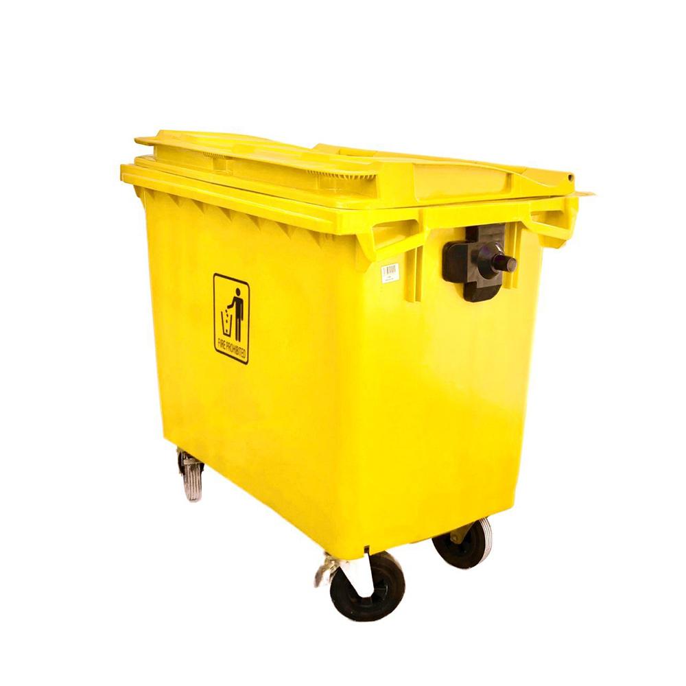 AKC Heavy Duty Outdoor Garbage Bin | 660LTR | YELLOW
