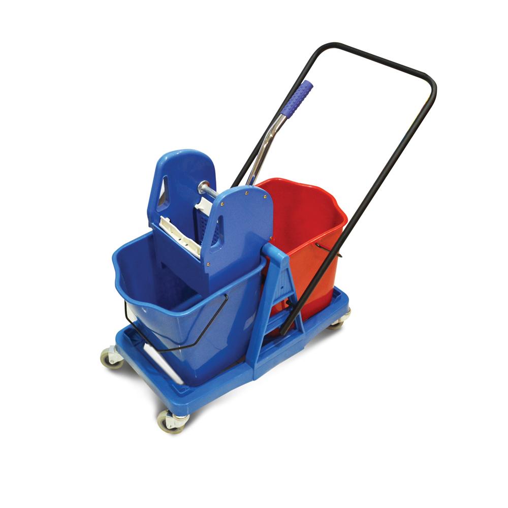 Double Bucket Mop Trolley | 50LTR | RED & BLUE